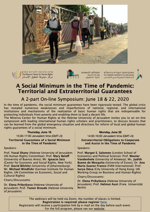 A Social Minimum in the Time of Pandemic