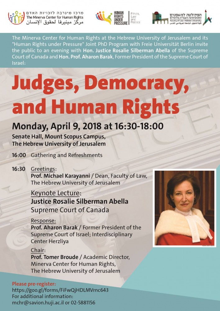 שופטים, דמוקרטיה וזכויות אדם
