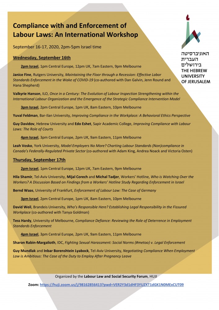 Compliance with and Enforcement of Labour Laws
